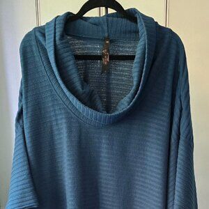 Melissa McCarthy oversized Poncho tunic cowl neck